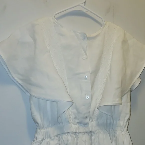 C'ERA UNA VOLTA Girls Size 12 Linen dress Italian Designer